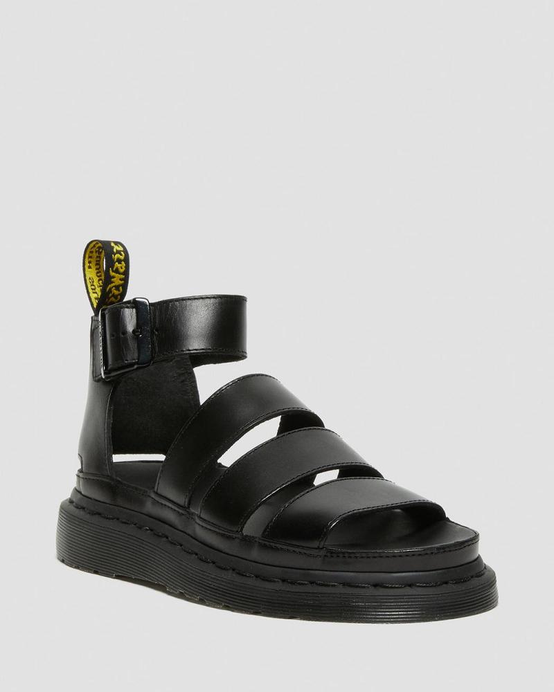 Sandalias De Gladiador Dr Martens Clarissa II Cuero Mujer Negros | MX 492GSO